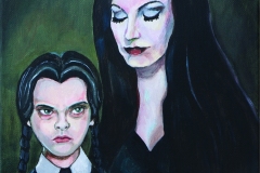 morticia-wednesday-mother-child-sm-lex-covato-gothic-fan-art-painting