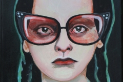 wednesday-addams-red-glasses-lex-covato-painting-art-print-sm